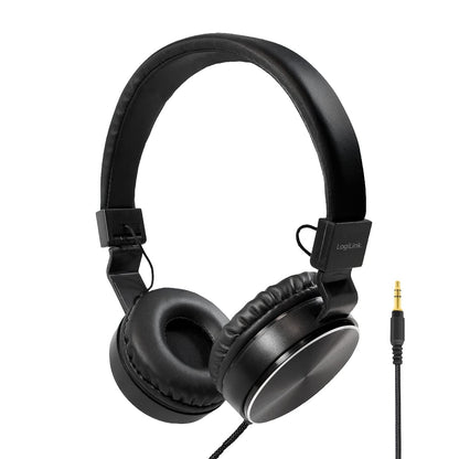 Logilink HS0049BK – Elegant Foldable Stereo Headphones with High Sound Quality Black