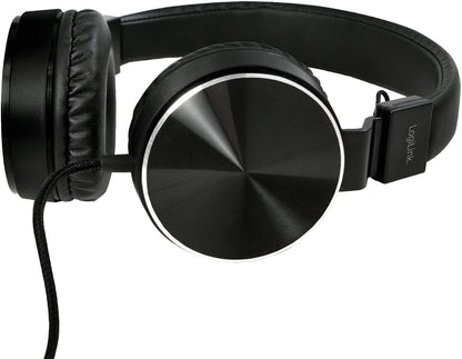 Logilink HS0049BK – Elegant Foldable Stereo Headphones with High Sound Quality Black