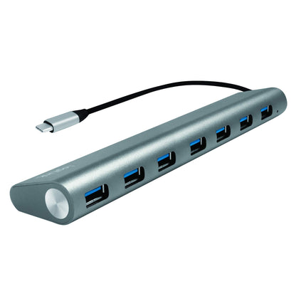 LogiLink USB Hub for PC/Laptop Aluminium Housing grey Silver 7-Port USB 3.1 7-Port