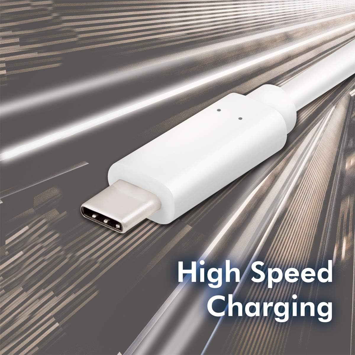 LogiLink CU0131 Anschlusskabel, USB 3.2 Typ-C (Gen2) zum Laden (HighSpeed Charging) & Synchronisieren, Weiß 1m 1 m weiß