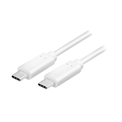 LogiLink CU0131 Anschlusskabel, USB 3.2 Typ-C (Gen2) zum Laden (HighSpeed Charging) & Synchronisieren, Weiß 1m 1 m weiß