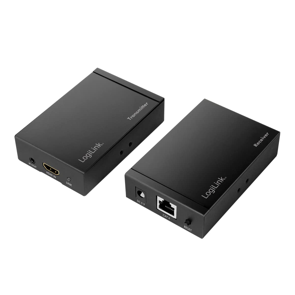 LogiLink HD0024 - HDMI Extender Set Ultra HD (via LAN), 50 m (4K/30Hz) to extend HDMI signals via network cable