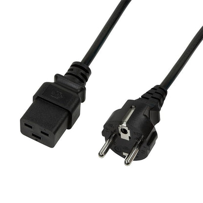 LOGILINK Power cable CEE 7/7-IEC C19, black, 1.80 m