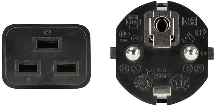LOGILINK Power cable CEE 7/7-IEC C19, black, 1.80 m