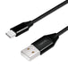 USB 2.0 Anschlusskabel, USB (Typ A) zu USB (Typ C) schwarz, 0,3m 0,3m USB-A/USB-C schwarz