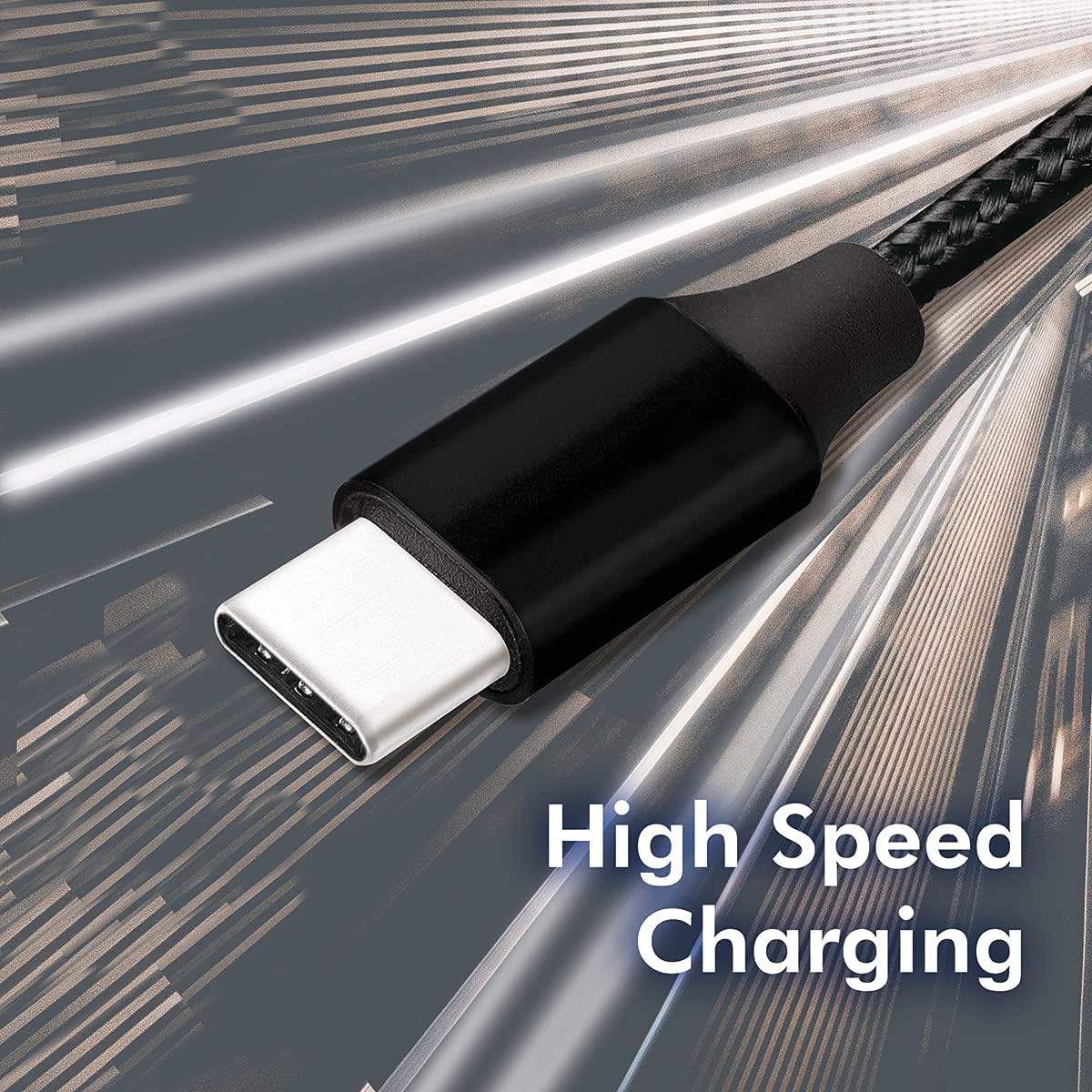 USB 2.0 Anschlusskabel, USB (Typ A) zu USB (Typ C) schwarz, 0,3m 0,3m USB-A/USB-C schwarz