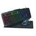 LogiLink ID0185 - Gaming Set: Mouse (800-2400dpi - Illuminated) & Keyboard with Stunning Metal Surface + Rainbow LED Backlight & Gaming Mouse Mat (35 x 25 cm)