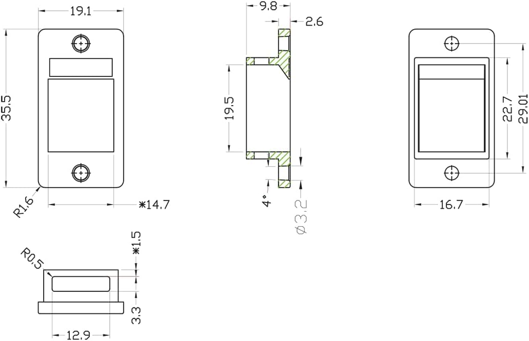 LogiLink MP0054 Mounting Bracket for Keystone Module