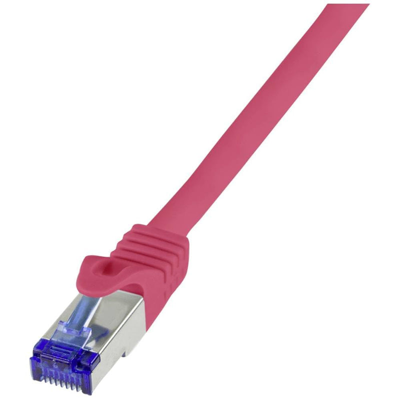 LogiLink C6A014S RJ45 CAT 6a S/FTP 0.25 m Red Pack of 1