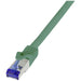 Logilink C6A025S RJ45 CAT 6a S/FTP 0.50 m Green Pack of 1