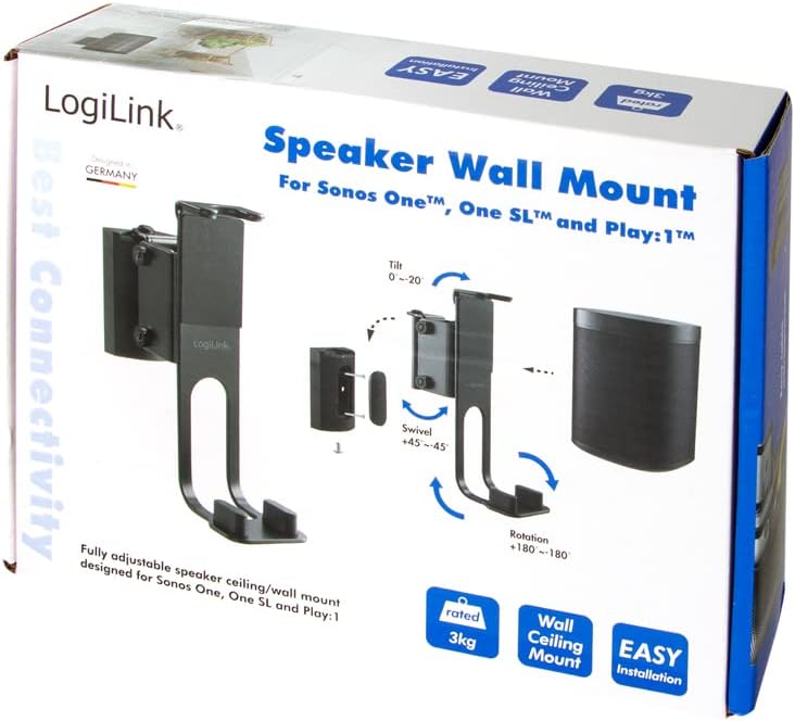 `Logilink Lautsprecher-Wandhalterung f.SONOS ONE,ON`
