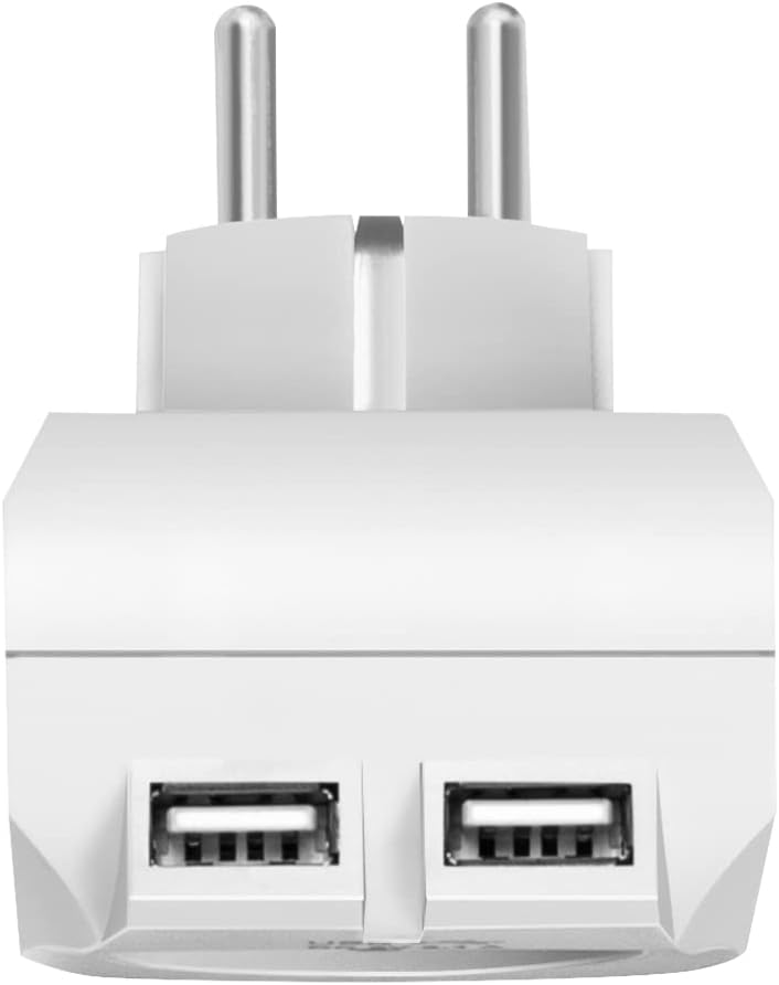 LogiLink Steckdosenadapter 1x CEE 7/3 + 2x USB-A