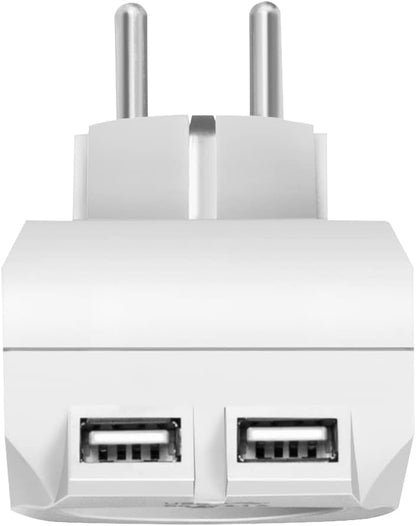 LogiLink Steckdosenadapter 1x CEE 7/3 + 2x USB-A