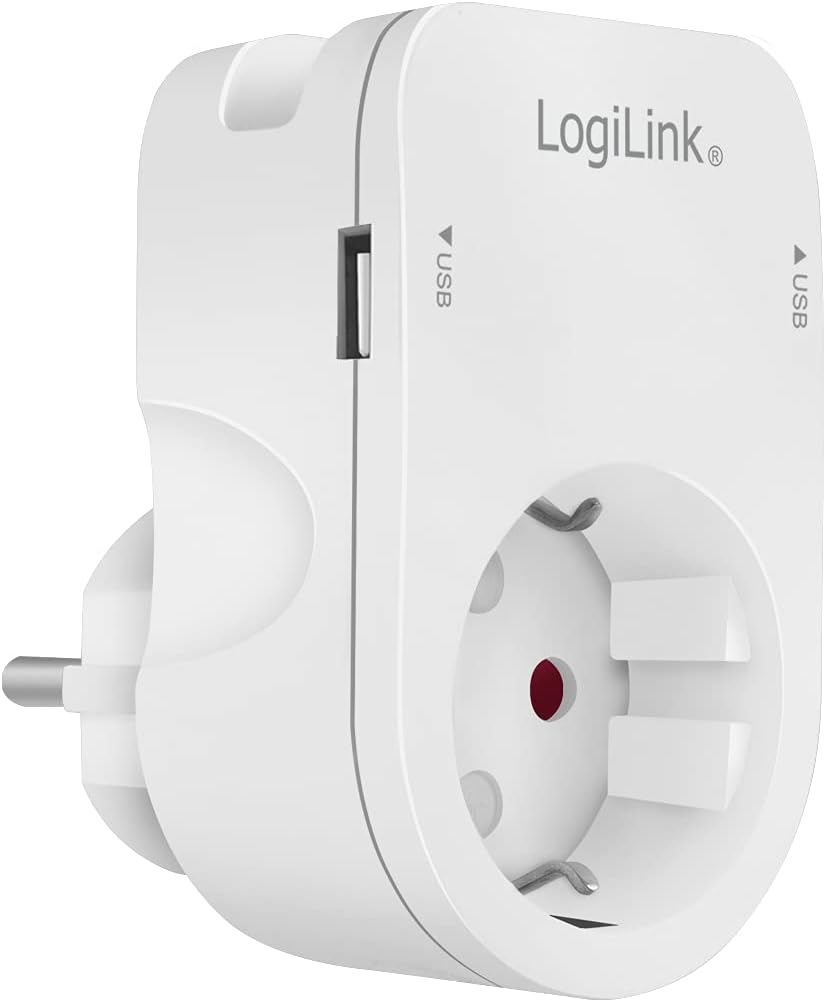 `Logilink Steckdosenadapter mit Ablage, 1x CEE 7/3`