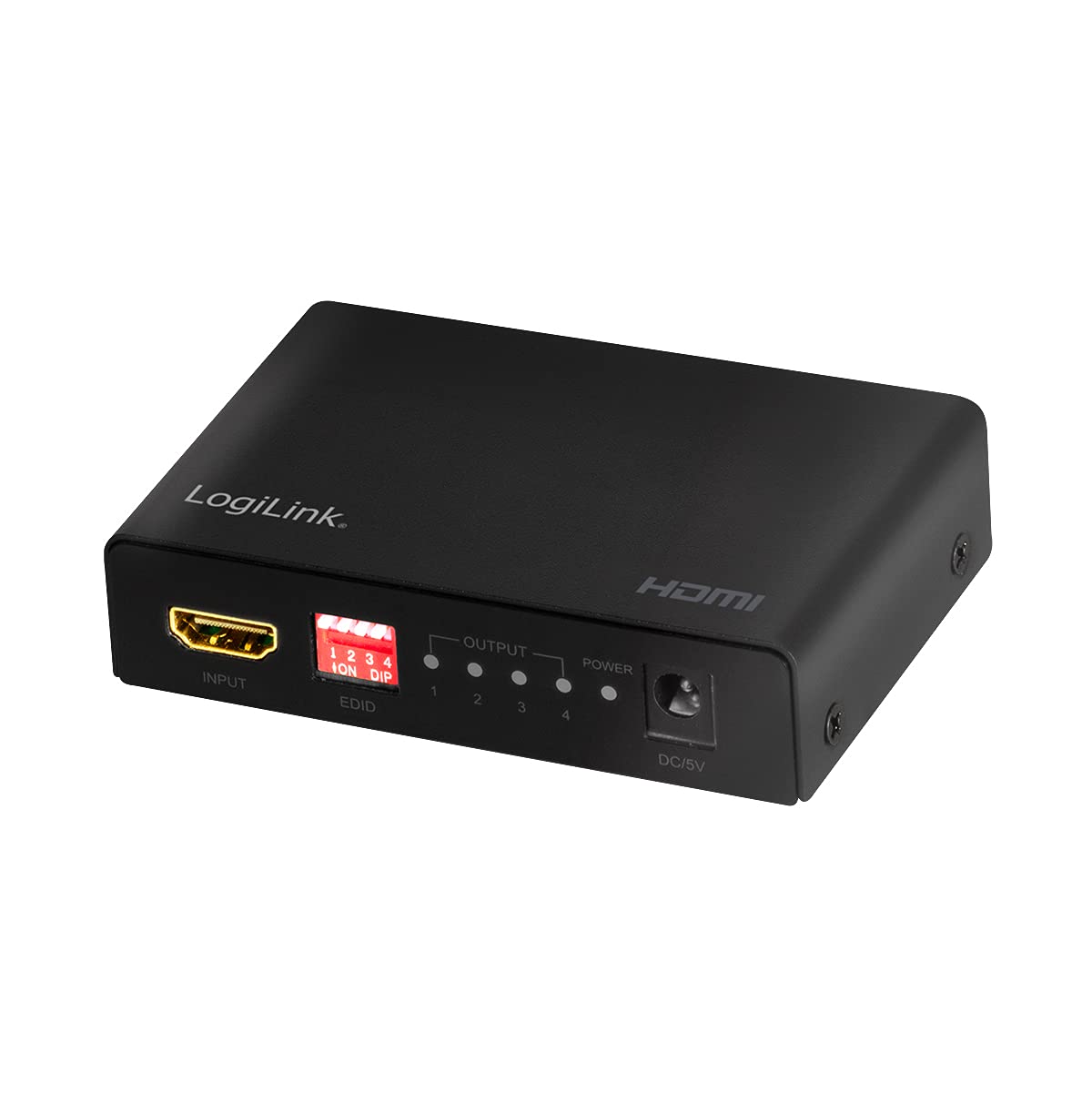 `LogiLink HDMI-Splitter 1x4-Port, 4K/60Hz, Downscal`
