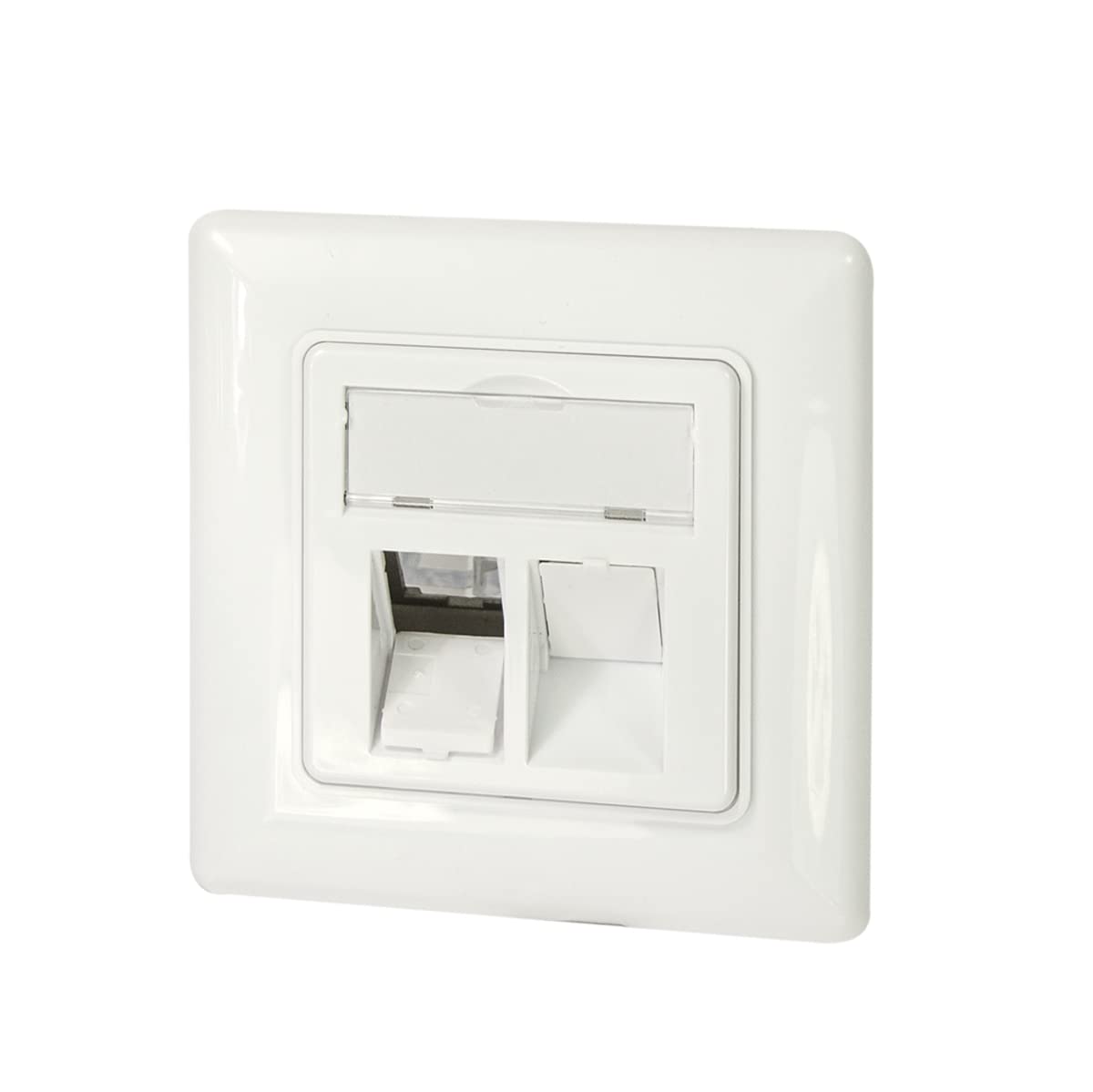 LogiLink Professional NK4054 LogiLink NK4054-Unterputzdose für 2 Keystone-Module, designkompatibel, reinweiß (RAL 9010), 2-Port