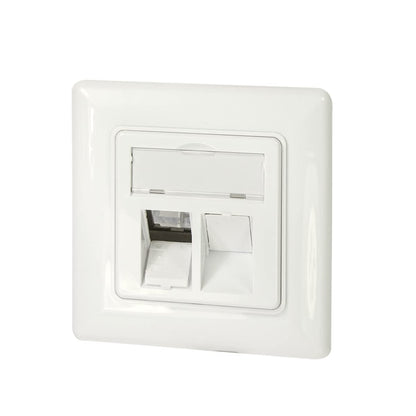 LogiLink Professional NK4054 LogiLink NK4054-Unterputzdose für 2 Keystone-Module, designkompatibel, reinweiß (RAL 9010), 2-Port