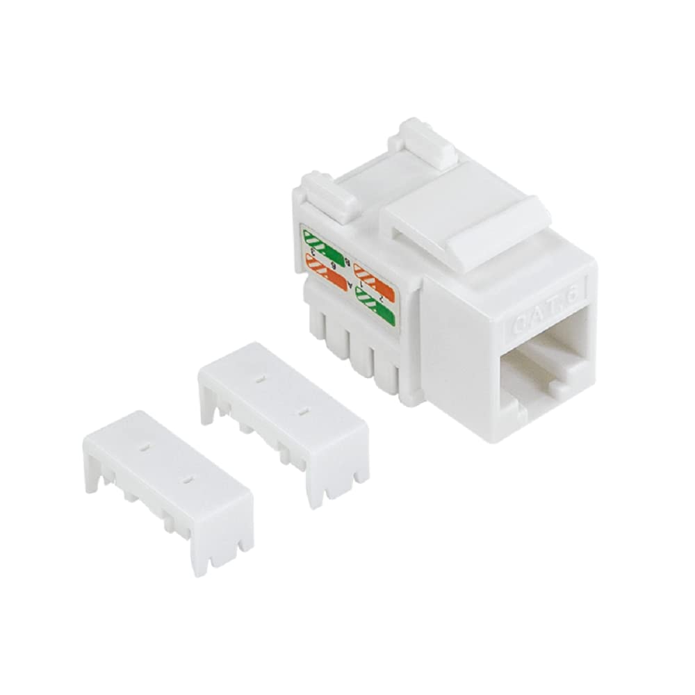 Logilink NK4056 Keystone RJ45 Steckdose > LSA Cat 6, UTP, Weiß, 32,2 mm x 18,2 mm x 24 mm, 10 Stück