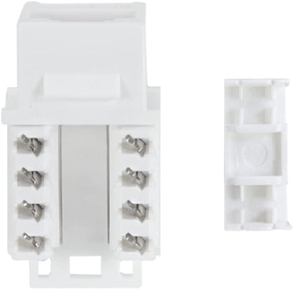 Logilink NK4056 Keystone RJ45 Steckdose > LSA Cat 6, UTP, Weiß, 32,2 mm x 18,2 mm x 24 mm, 10 Stück