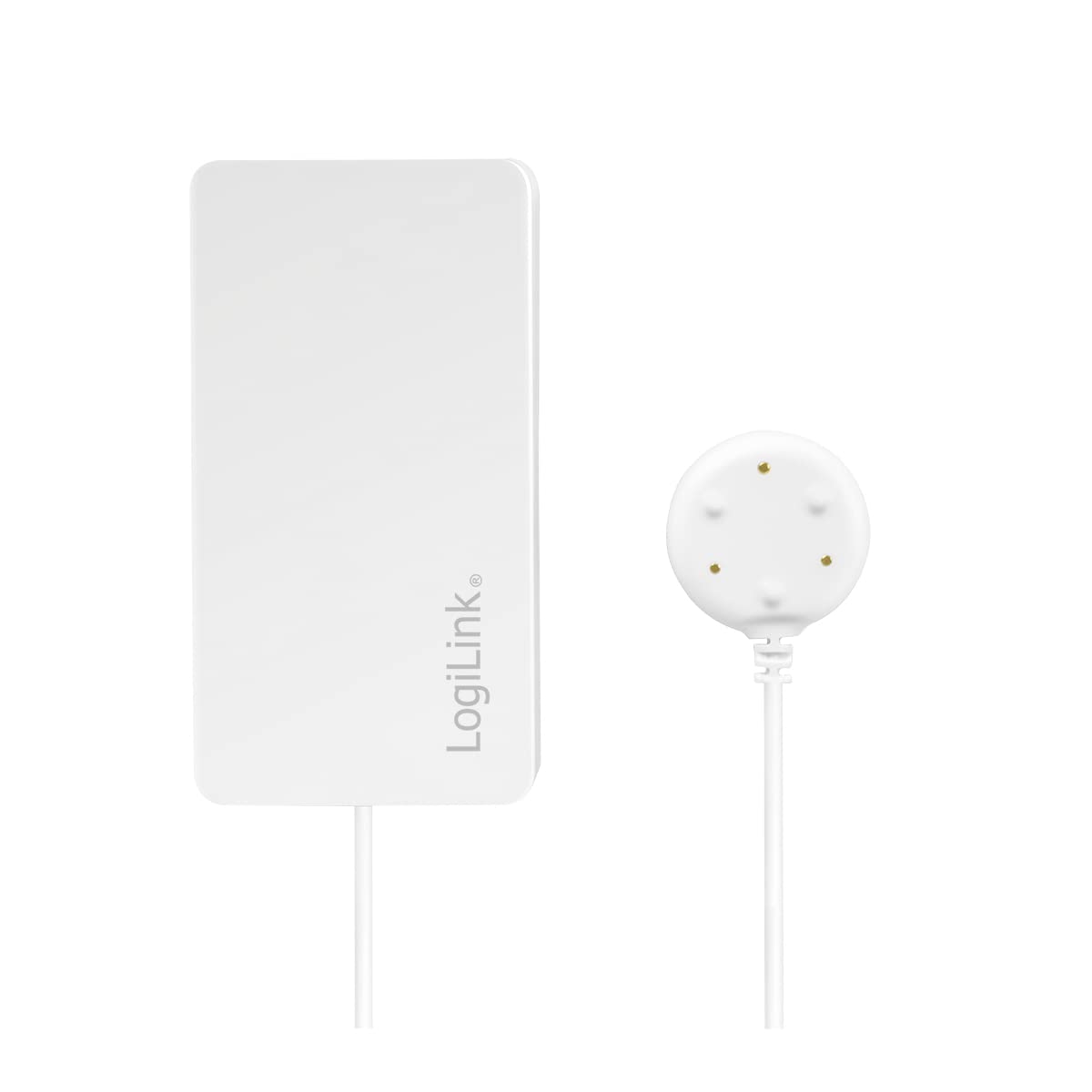 LogiLink SH0114 - Wi-Fi Smart Home Wasserlecksensor, über App steuerbar, IP20, Tuya kompatibel, unterstützt Amazon Alexa und Google Home, Weiß