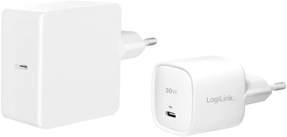 LogiLink PA0279 - USB Socket Adapter, 1x USB-C Port with PD (PowerDelivery), GaN Technology (Gallium Nitride), 30 W