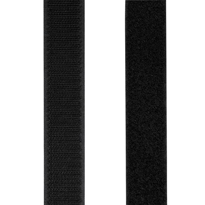 LogiLink KAB0080 - Selbstklebendes Klettband-Set (1x Hakenband, 1x selbstklebendes Schlaufenband), Länge: 5m - Breite: 25mm, Farbe: Schwarz