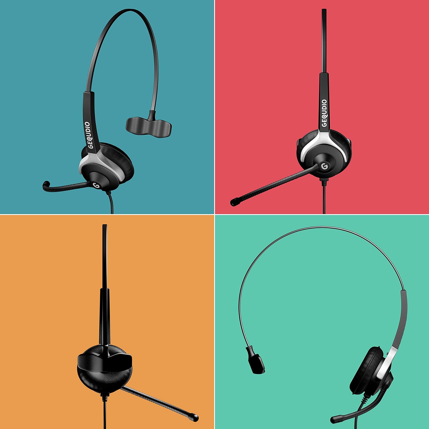 GEQUDIO Headset 1-Ohr mit 2.5mm Klinke