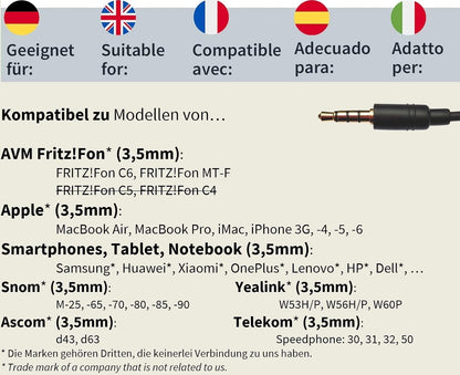 GEQUDIO 3.5mm-Klinke-Kabel einzeln - kompat. mit F