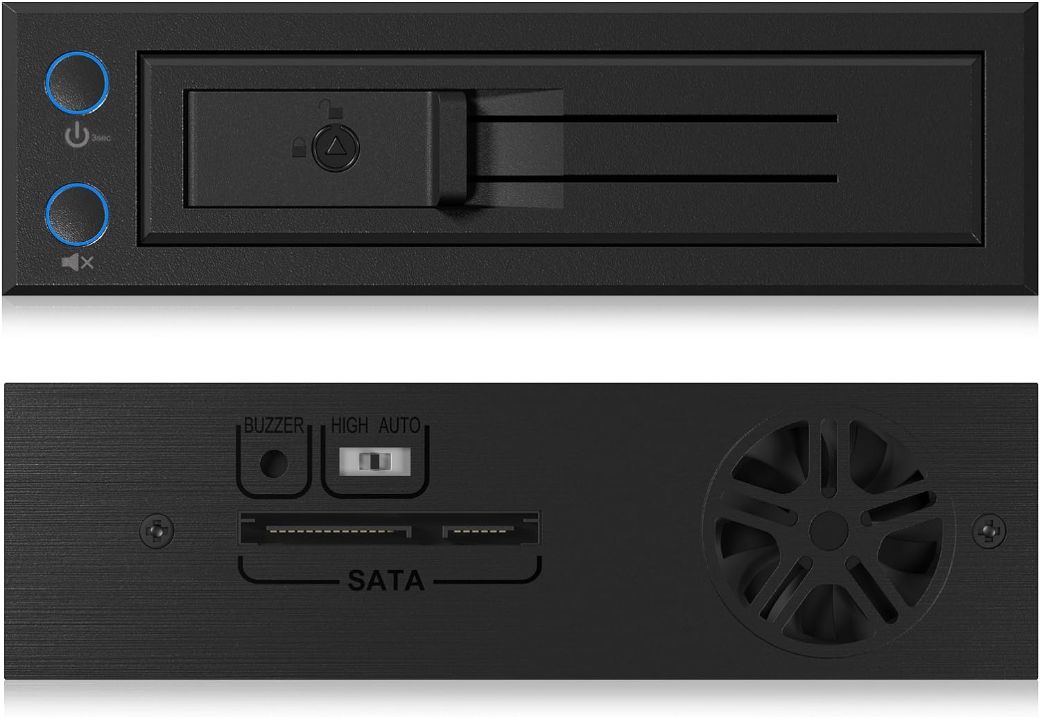 Icybox IB-176SSK-B Trayless Mobile Rack for 3.5-Inch SATA HDD - Black