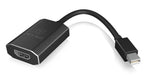 ICY BOX IB-AD502 Video Adaptor HDMI (Male) to VGA (Female), Full HD (1920 x 1080, 60 Hz) - Aluminium black Black Von Mini DP Von Mini DP To HDMI
