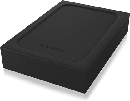 ICY BOX External Enclosure with Write-Protect Switch for 1x 2.5" HDD/SSD, USB 3.0 (UASP), Silicone Protection, SATA-III up to 15 mm Construction Height, IB-256WP