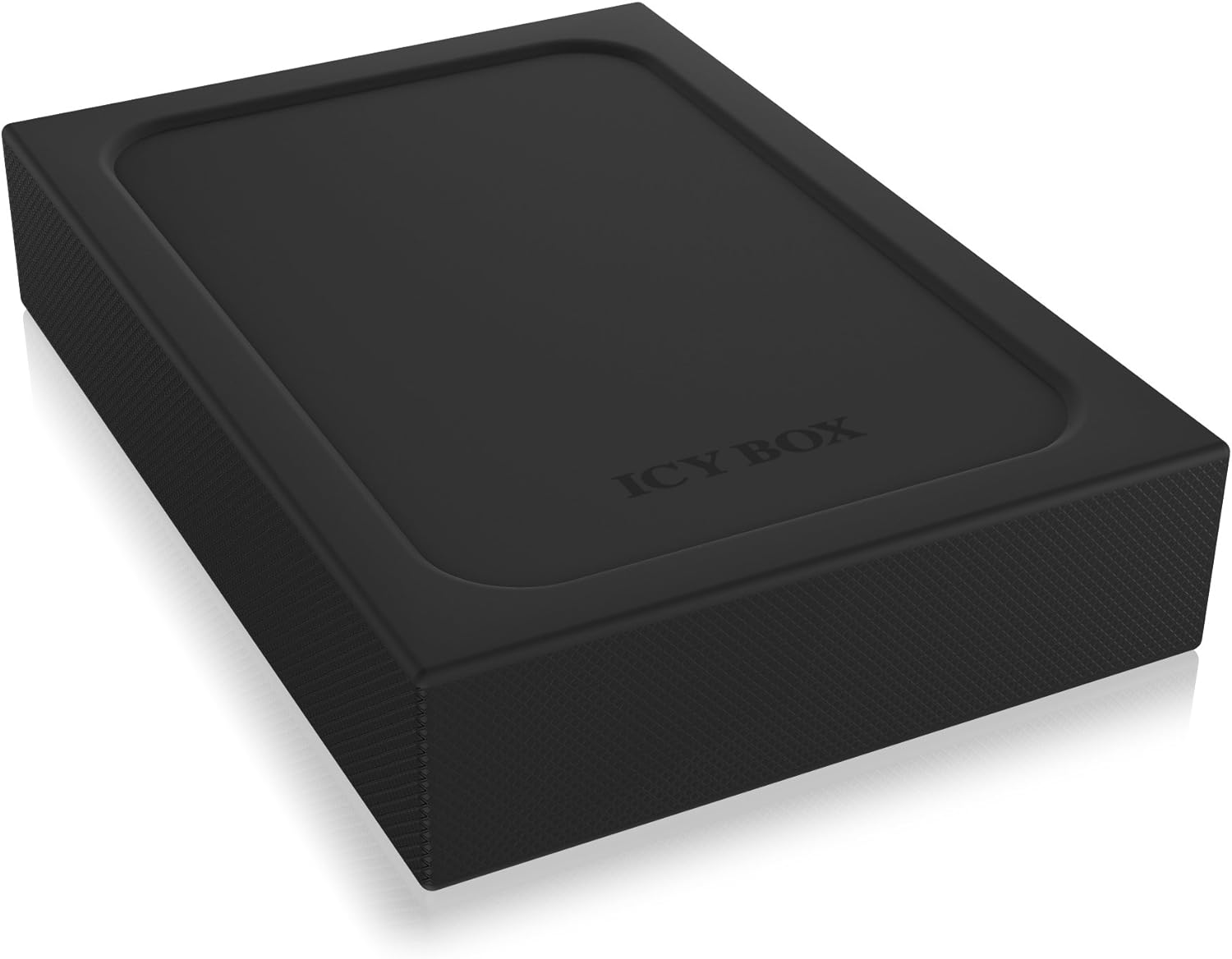 ICY BOX External Enclosure with Write-Protect Switch for 1x 2.5" HDD/SSD, USB 3.0 (UASP), Silicone Protection, SATA-III up to 15 mm Construction Height, IB-256WP