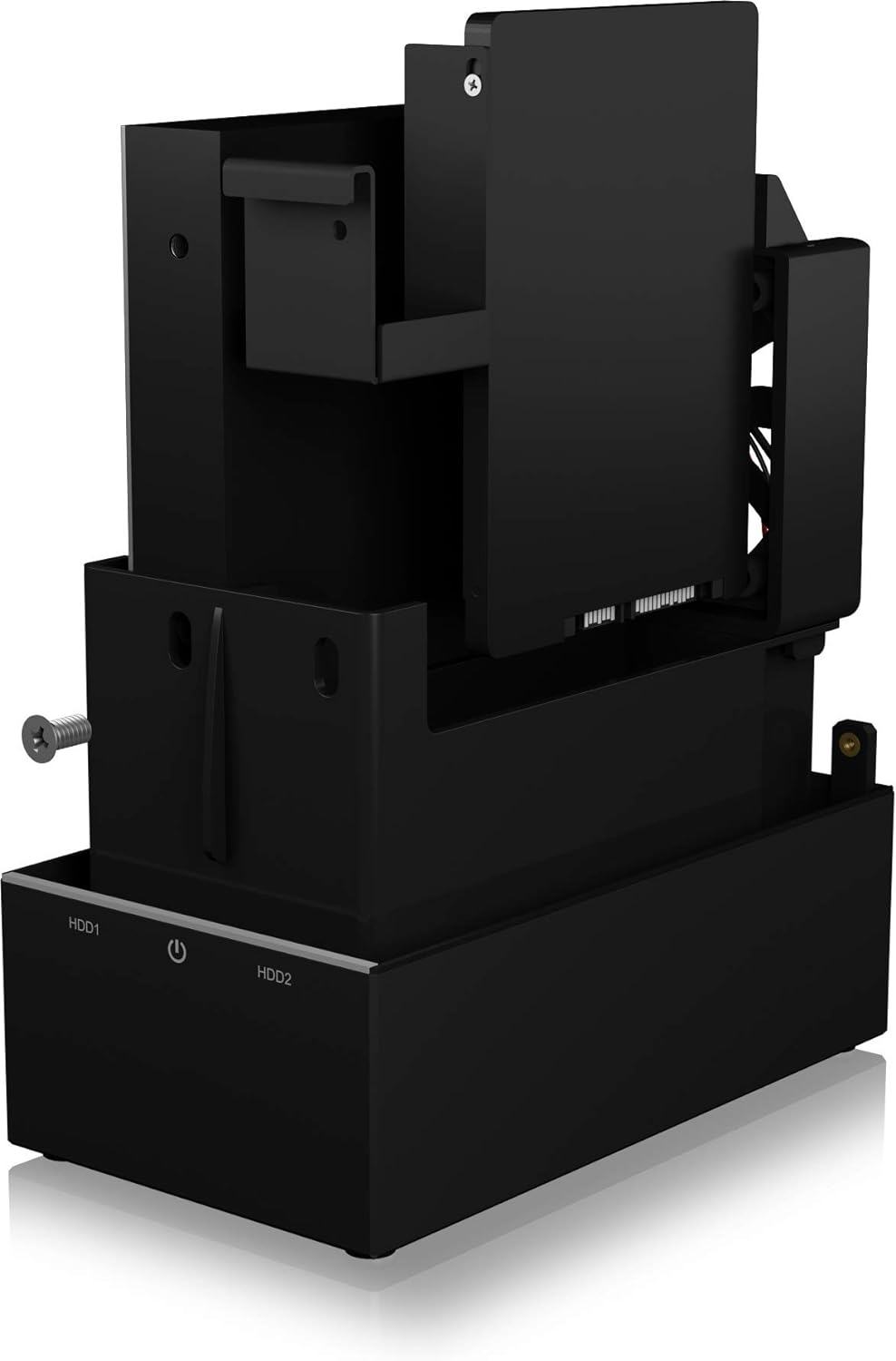 ICY BOX USB RAID 2.5" & 3.5" 2 Hard Drive Enclosure USB 3.1 Gen2 (10Gbps) USB-C RAID 1 0 JBOD Fan External Black Single