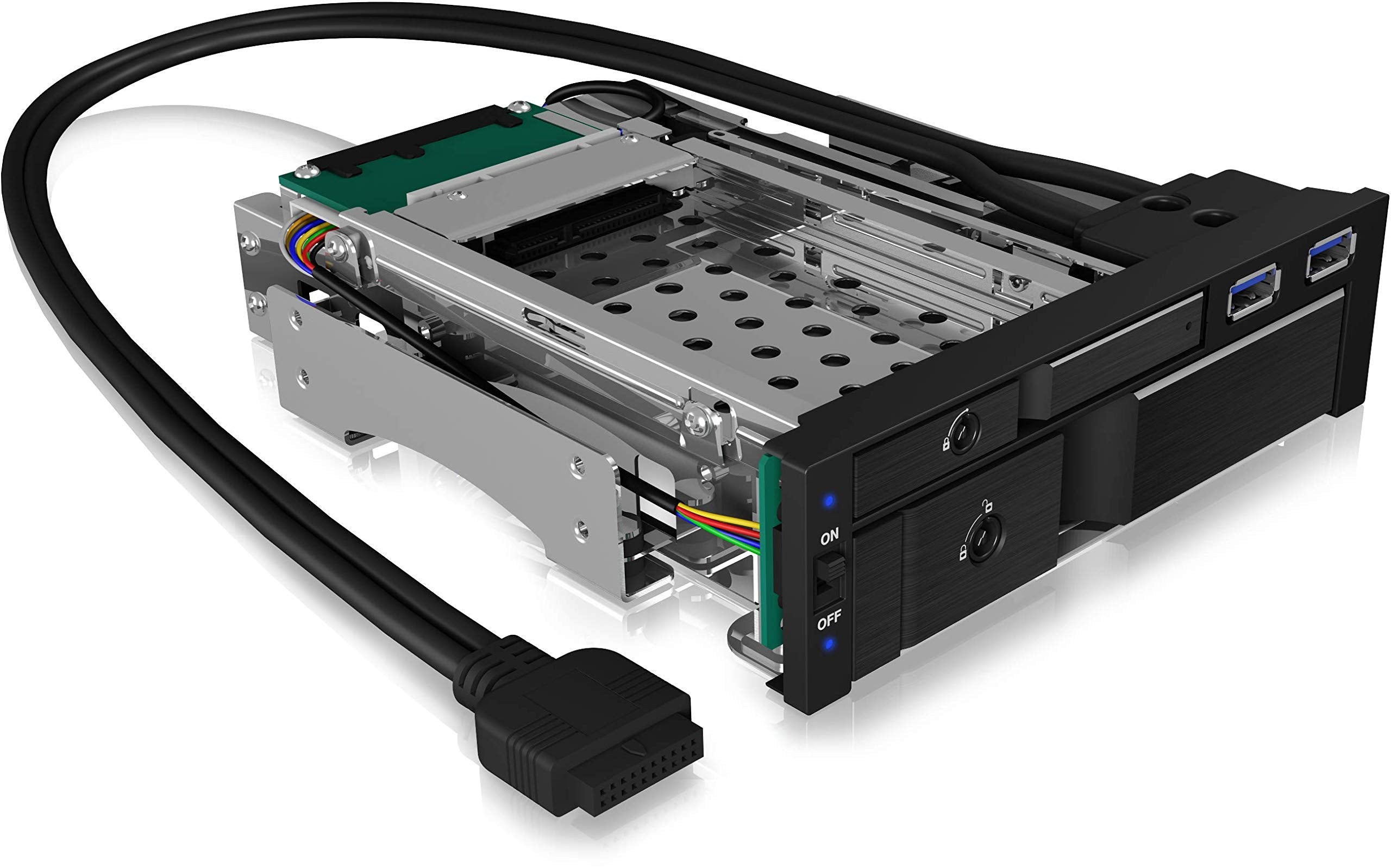 `We-Ra. IcyBox 1x2,5+1x3,5 SATA/SAS=>2xSATA 5,25`
