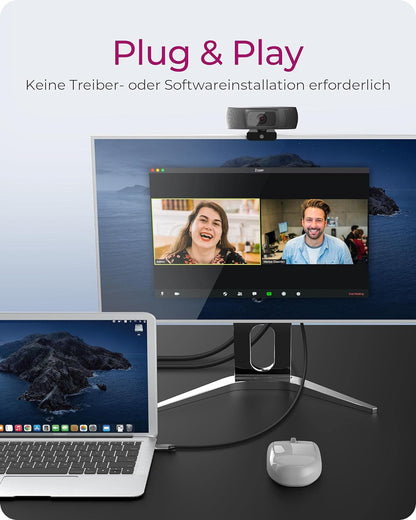 ICY BOX IB-CAM301-HD Full HD-Webcam 1920 x 1080 Pixel Klemm-Halterung