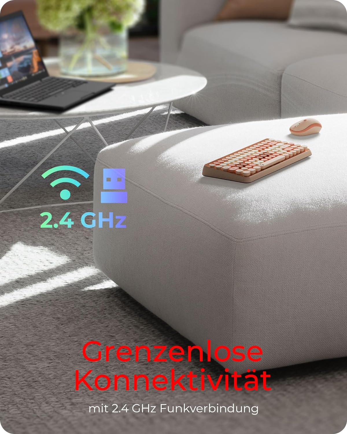 KeySonic Desktop-Set KSKM-5200M-RF (DE) Wireless s