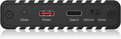 IcyBox Enclosure for Two NVMe SSDs with Cloning Function and USB Type-C® or Type-A