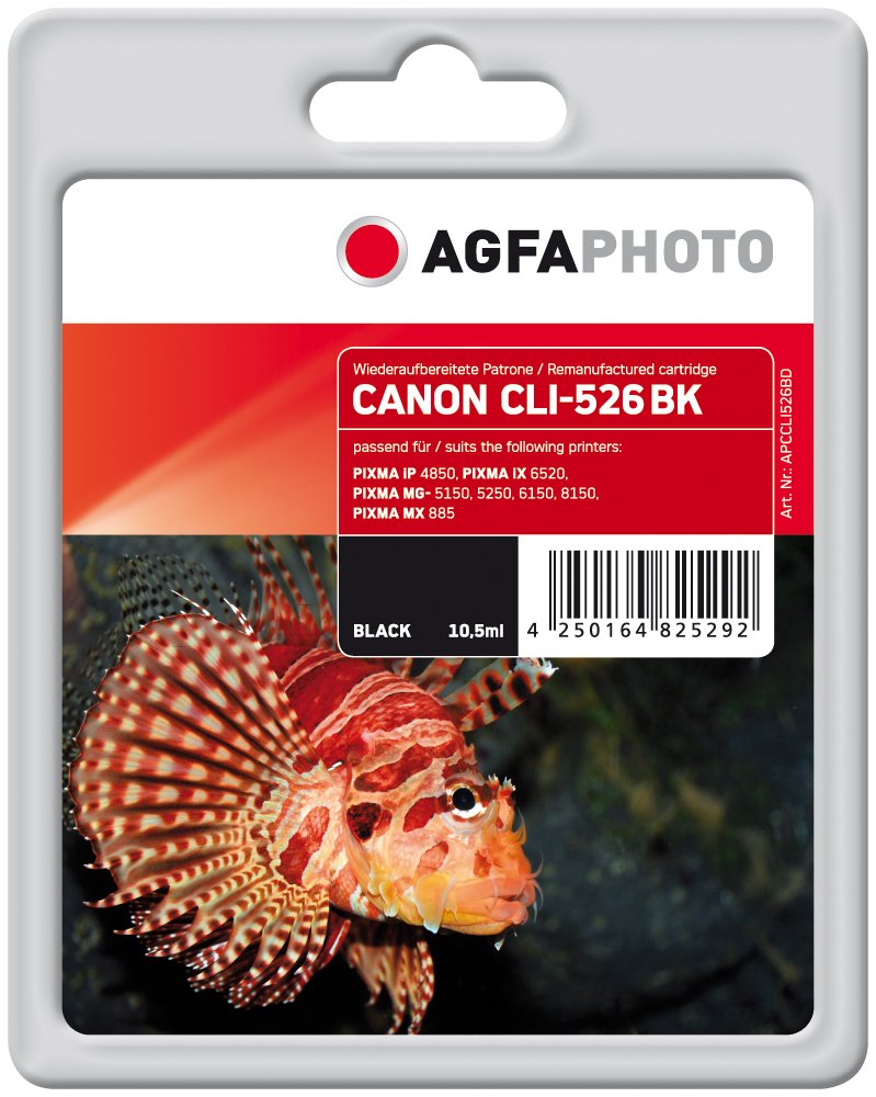 AgfaPhoto Patrone Canon APCCLI526BD ers. CLI-526BK