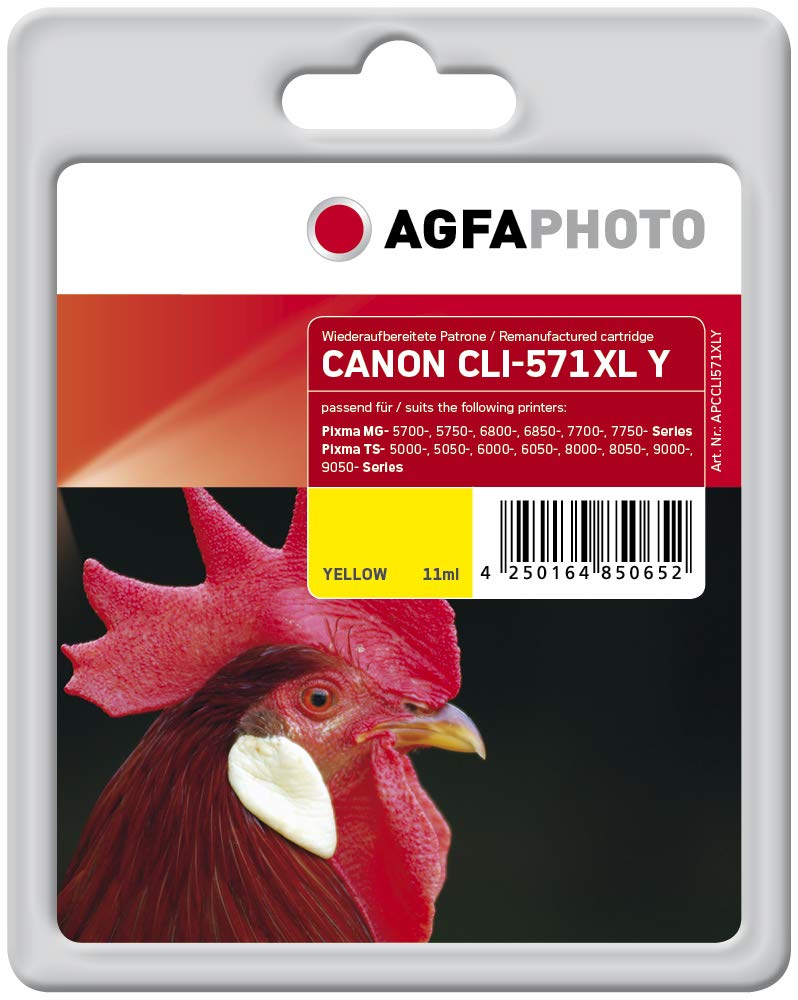 AgfaPhoto APCCLI571XLY nachgefüllt Tintenpatronen 1er Pack