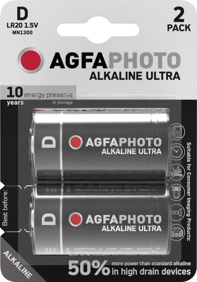 AgfaPhoto Batterie Alkaline Ultra -D LR20 Mono