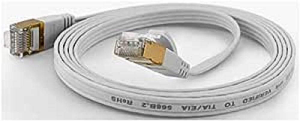 wantecWire 7003 Extra Thin Patch Cable White White Länge 0.25m