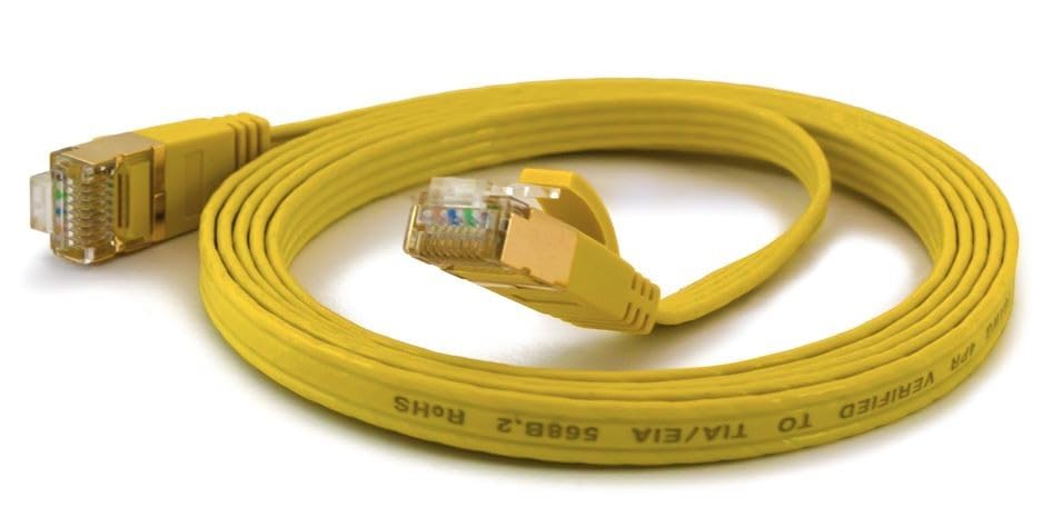 wantecWire 7061 Extra Thin Patch Cable Yellow yellow Länge 1m
