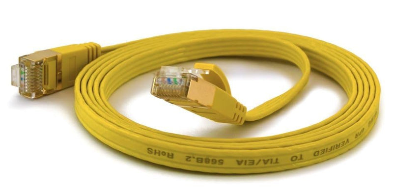 wantecWire 7061 Extra Thin Patch Cable Yellow yellow Länge 1m