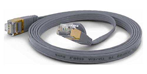 wantecWire 7073 Extradünne Patchkabel mit TOP Qualität grau grau Länge 0.25m