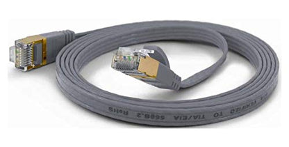 wantecWire 7073 Extradünne Patchkabel mit TOP Qualität grau grau Länge 0.25m