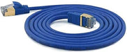 wantecWire Extra Thin Patch Cable CAT.7 Cable CAT.6 Connector SSTP Shielded Length 0.1 m Blue blue Länge 0.1m