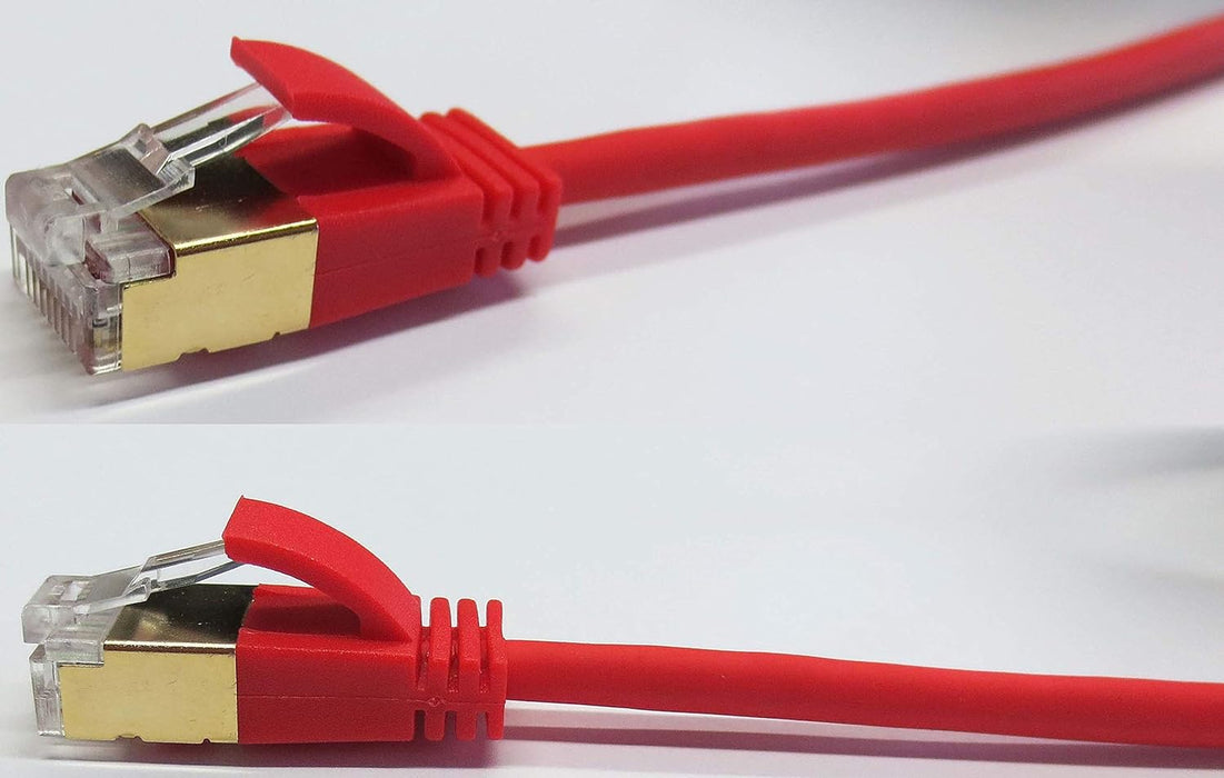 wantecWire Extra dünnes Patchkabel CAT.7 Kabel, CAT.6 Stecker SSTP geschirmt, Länge 5 m, schwarz Schwarz Länge 5m