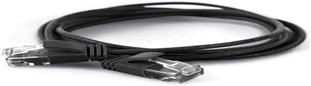 wantecWire Extra dünnes Patchkabel CAT.6 UTP, Länge 1.5 m, schwarz Schwarz Länge 1.5m