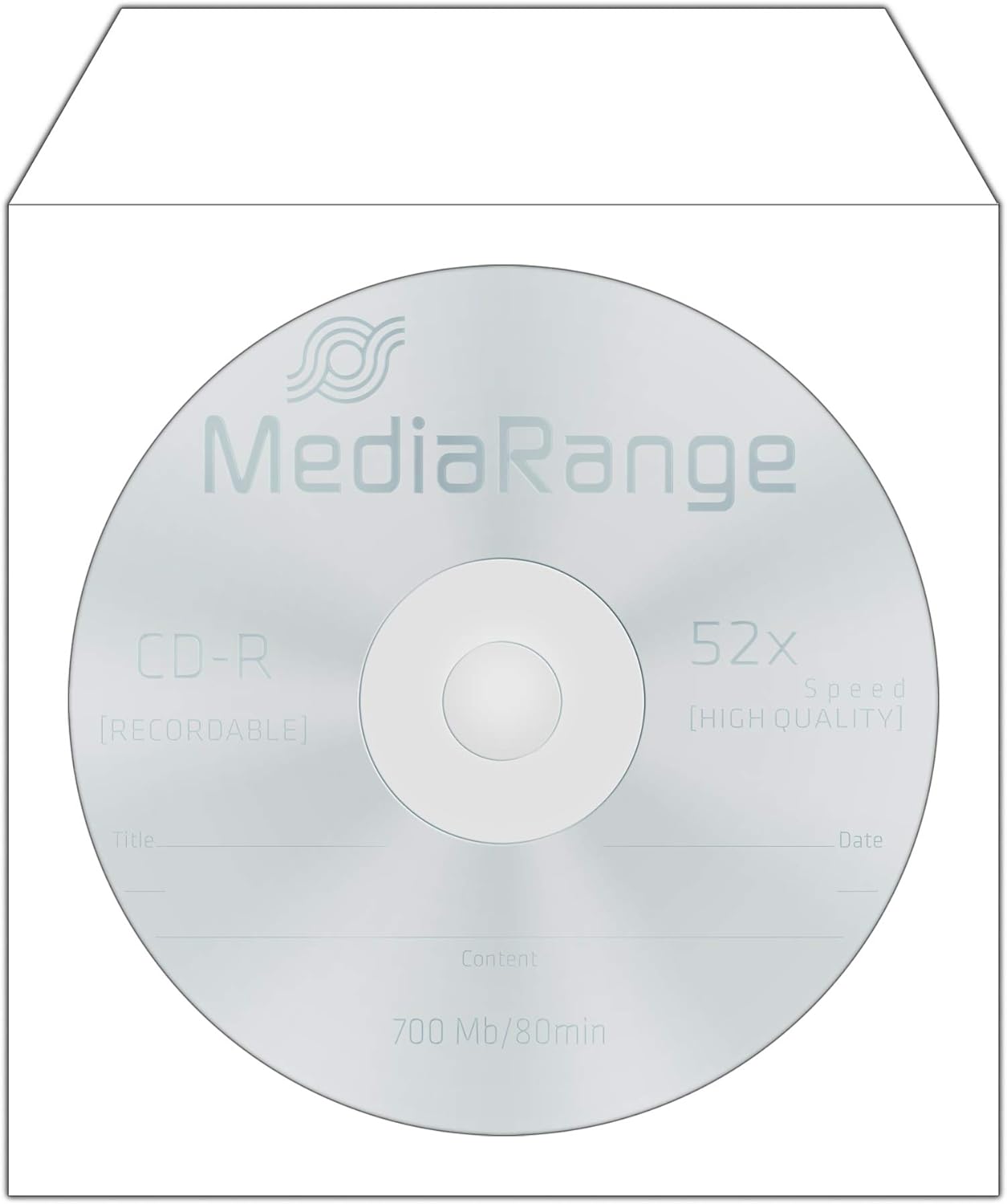 MEDIARANGE BOX62 1disques Case Optical Disk Cases Optical Drives (1, White, Paper White, 120 mm