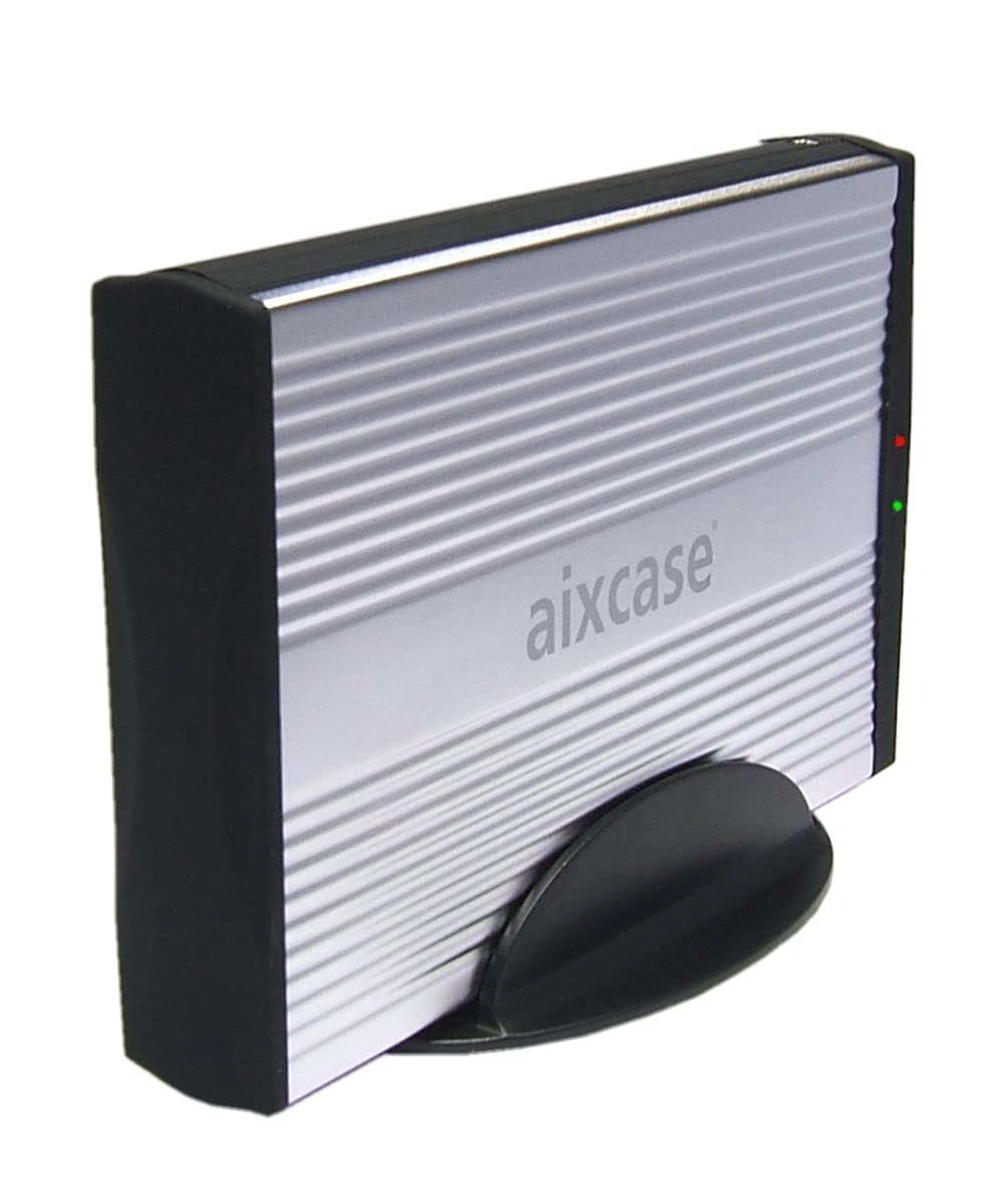 aixcase Gehause Silber USB2.0 3.5 8.9cm SATA OTB